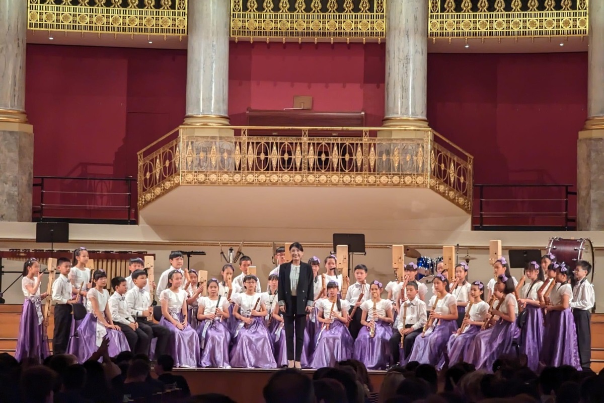 直笛團登上音樂家夢想的殿堂「維也納金色大廳」參賽，榮獲2023年維也納國際青少年音樂節金獎